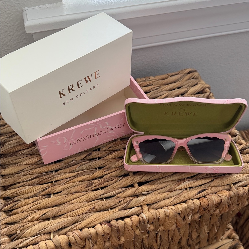 KREWExLoveShackFancy Pink Brigitte Sunglasses with Gradient Lenses